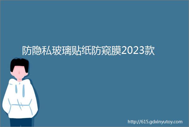 防隐私玻璃贴纸防窥膜2023款